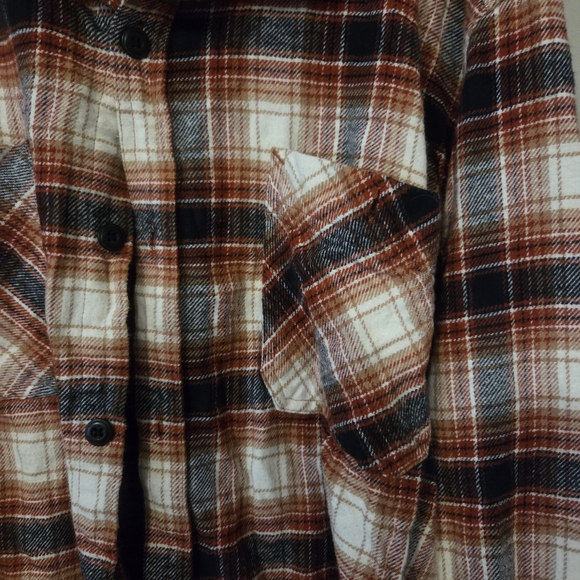 Frye & Co Men's Burnt Red Plaid Flannel Longsleeve Button Shirt. Size 3XL Tall - Picture 3 of 7